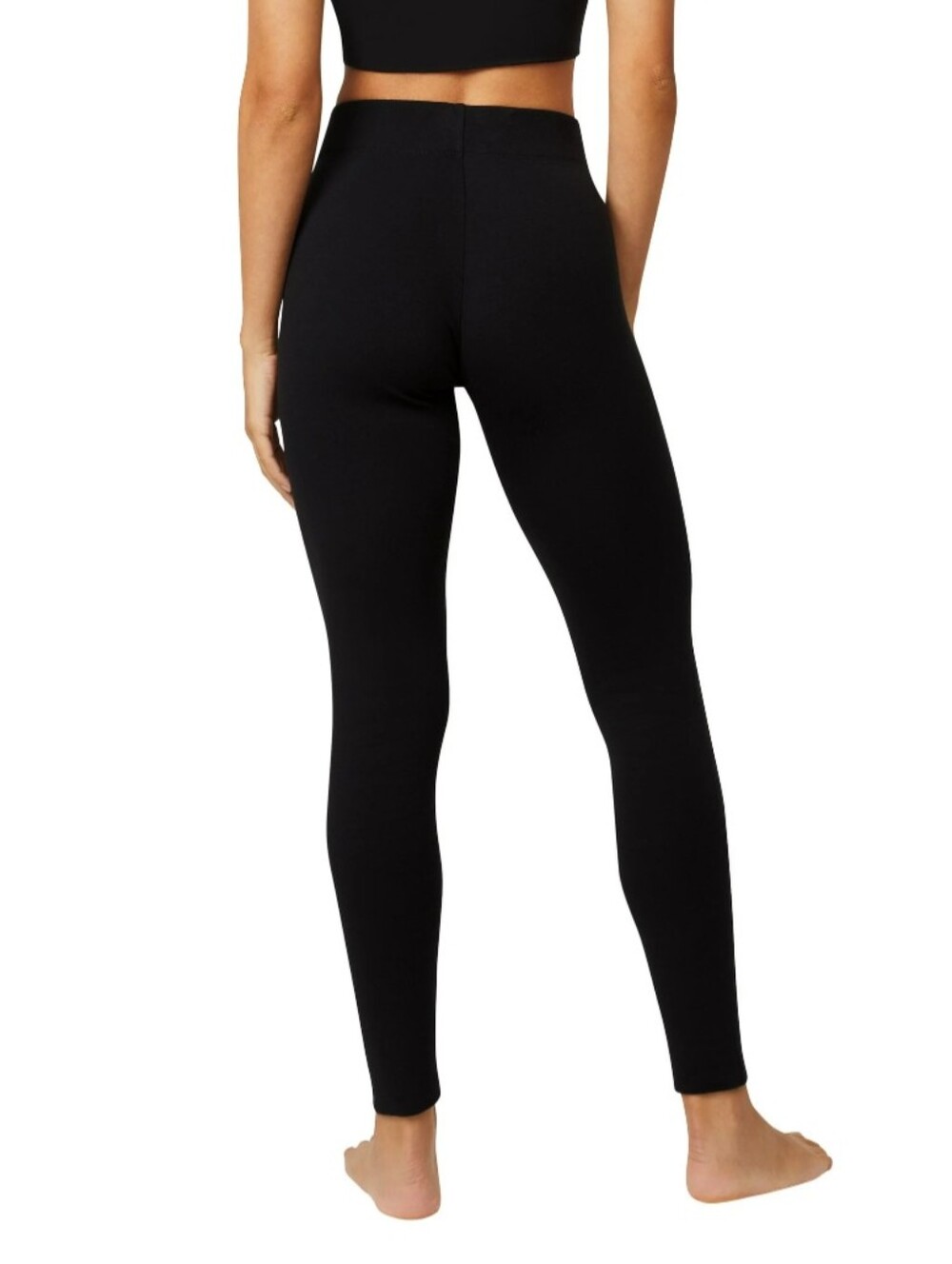 Hanes EcoSmart Cozy Fitted Jogger Leggings - Black Size SM - Picture 3 of 8